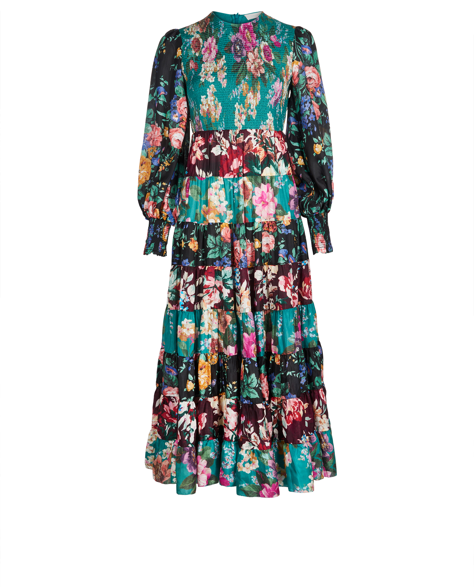 Zimmermann Allia Tiered Floral Maxi Dress, Dresses - Designer Exchange ...