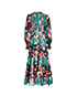Zimmermann Allia Tiered Floral Maxi Dress, back view