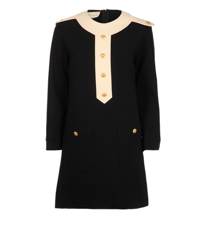 Gucci Mini Dress, &pound;590, Clothing, Black, Viscose, Front view