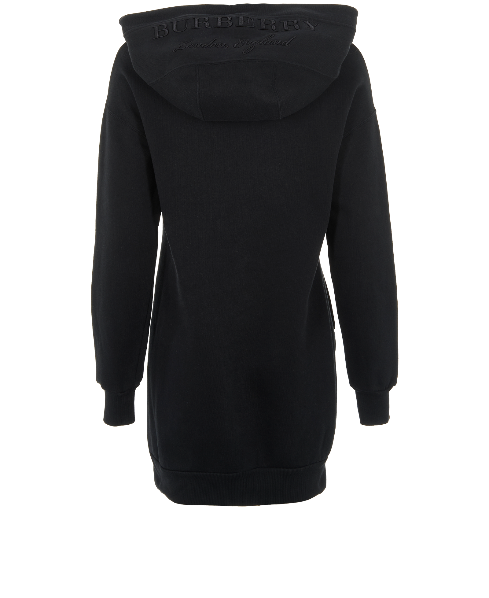 Burberry Logo Embroidered Dress, &pound;150, Clothing, Black, Cotton, Back view