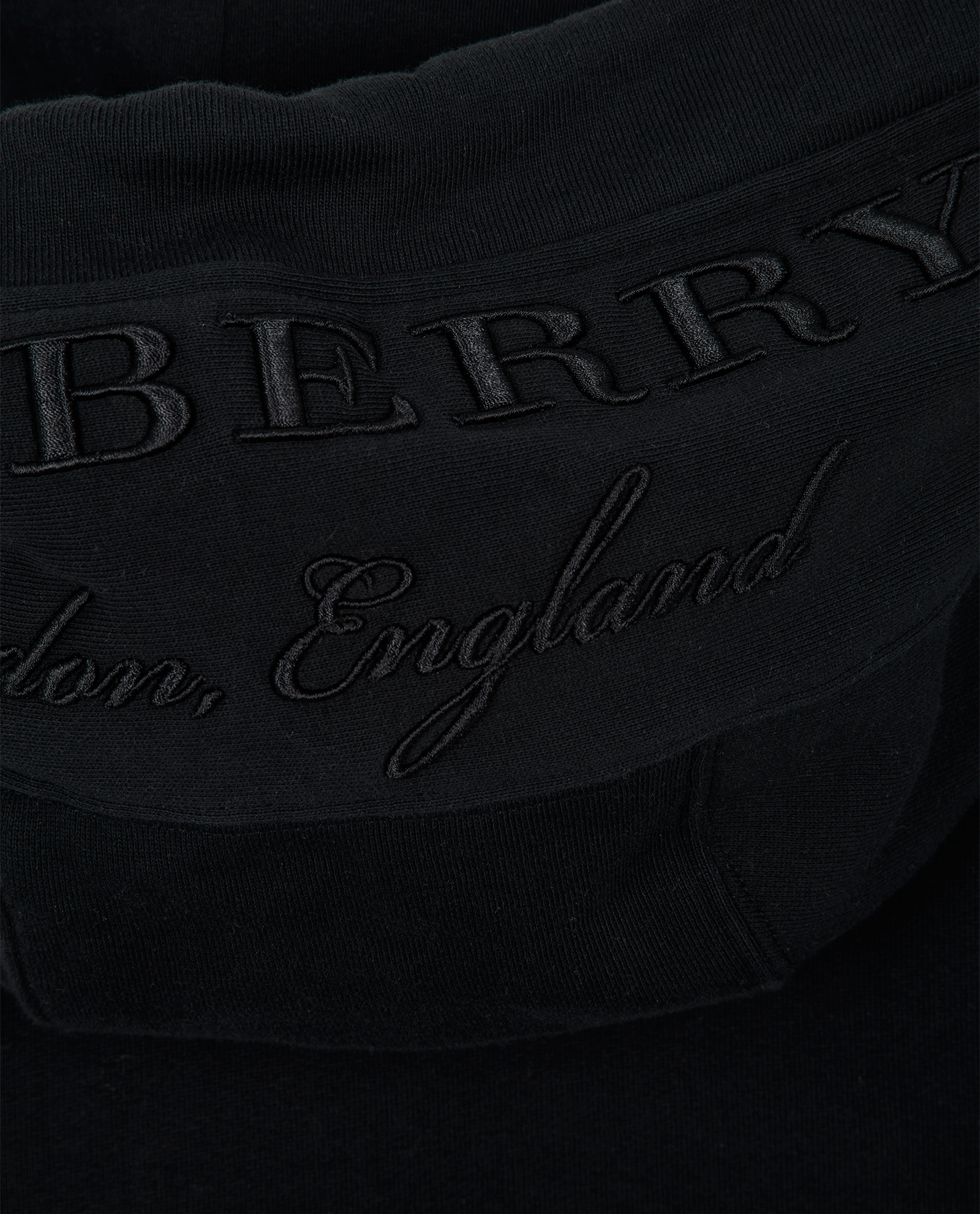 Burberry Logo Embroidered Dress, &pound;150, Clothing, Black, Cotton, Other view