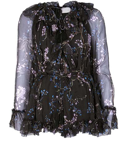 Zimmermann Paradiso Floating Floral Playsuit, front view