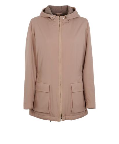 Loro Piana Storm System Hooded Coat, &pound;950, Clothing, Pink, Polyester (Polymer), Front view