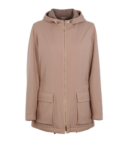 Loro Piana Storm System Hooded Coat, Polyamide, Pink, UK14, 2*