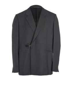 Givenchy U Lock Buckle Blazer, Mens, Wool, Grey, Sz XXL, 2*