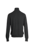 London Mock-Neck Zip-Up Cardigan, back view