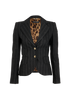 Dolce & Gabbana Striped Single-Vent Blazer, &pound;175, Clothing, Grey, Wool, Front view
