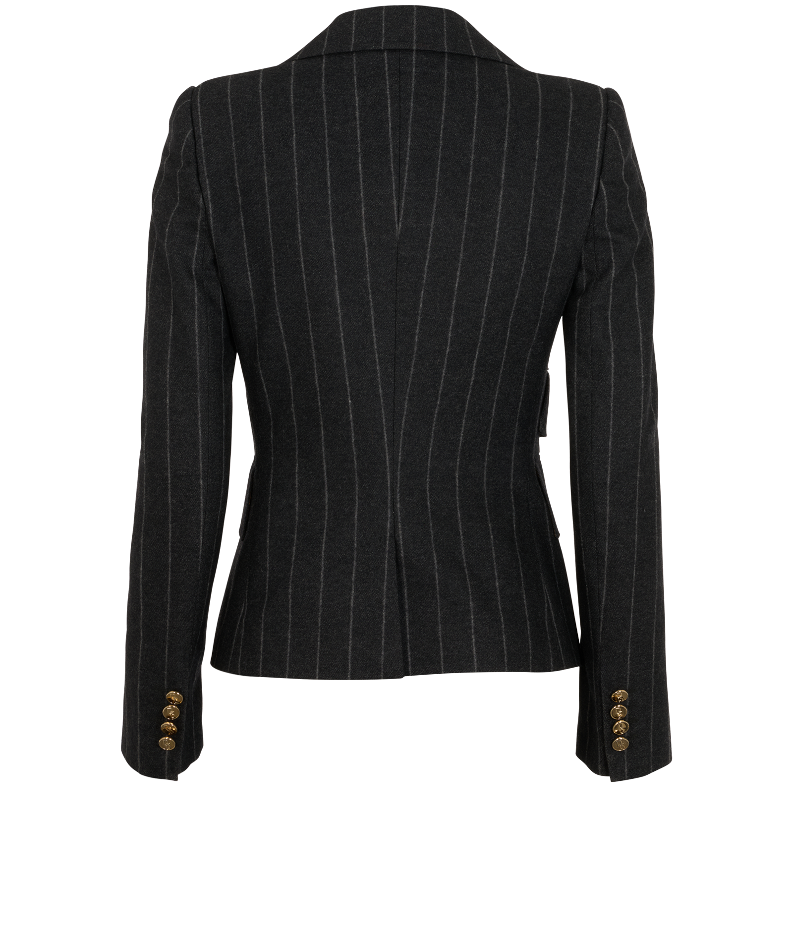 Dolce & Gabbana Striped Single-Vent Blazer, &pound;175, Clothing, Grey, Wool, Back view