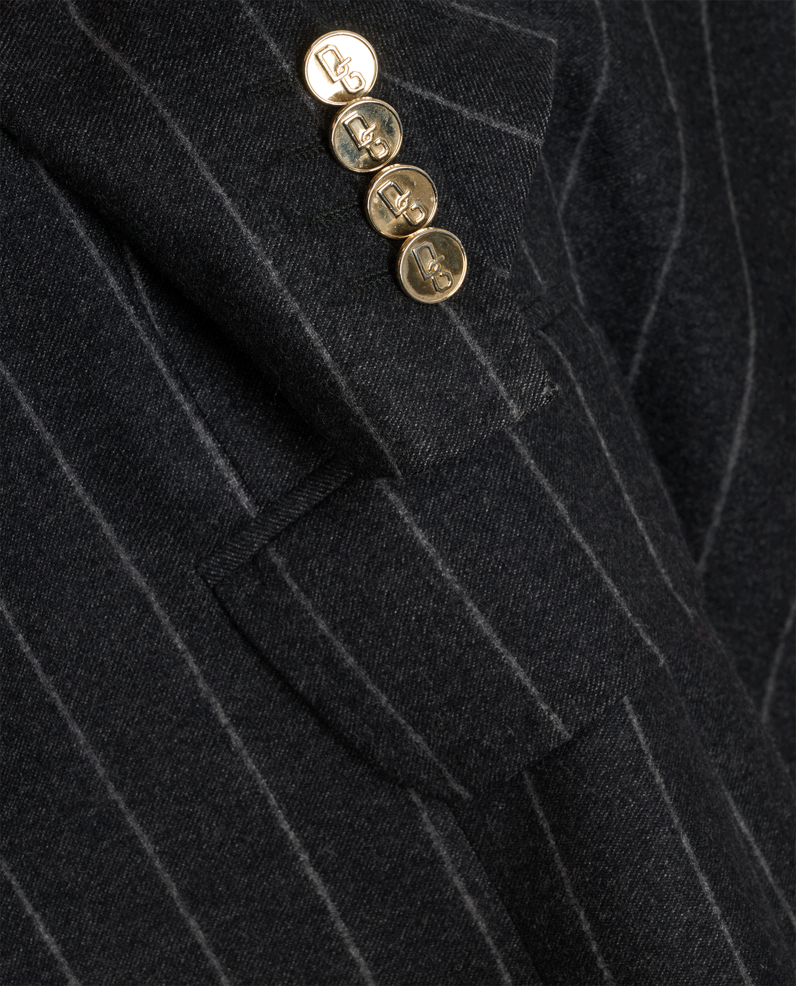 Dolce & Gabbana Striped Single-Vent Blazer, &pound;175, Clothing, Grey, Wool, Other view