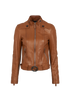 Gucci GG Belted Biker Jacket, &pound;750, Clothing, Brown, Leather, Front view