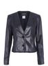 Chanel Vintage Leather Cropped Jacket, front view