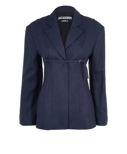 Jacquemus L'Annee 97 Jacket, &pound;210, Clothing, Navy, Linen, Front view