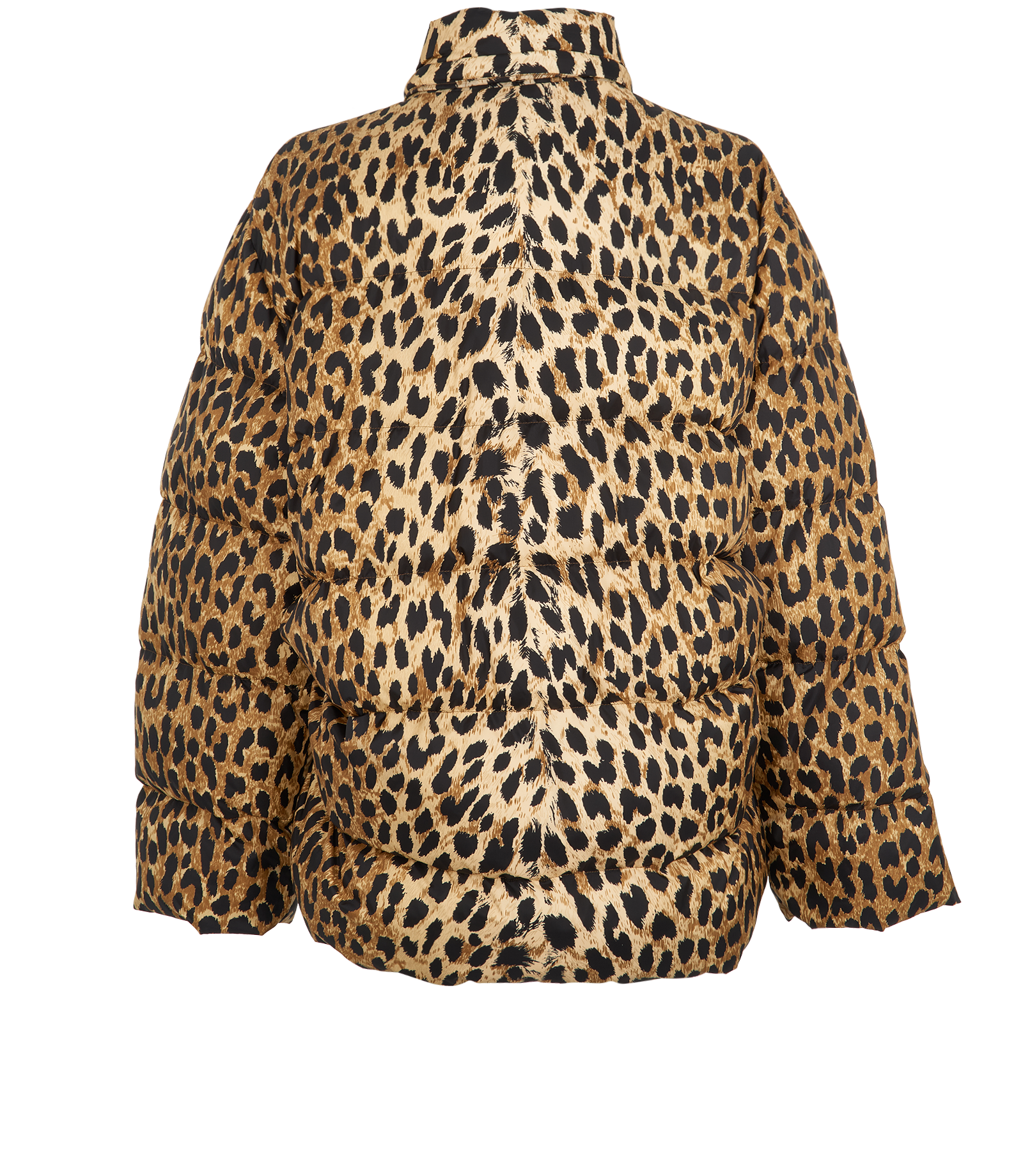 Balenciaga Animal Print Puffer, &pound;650, Clothing, Beige/Black/Brown, Polyester (Polymer), Back view