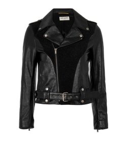 Saint Laurent Jacket, Leather, Black, UK8, 3*