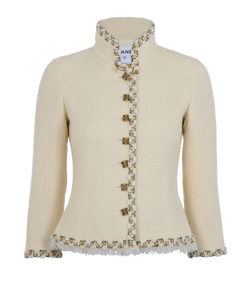 Chanel Gripoix Jacket, Wool/Poly, Cream, UK6, 2*
