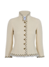Chanel Gripoix Jacket, &pound;895, Clothing, Cream, Polyester/Wool, Front view