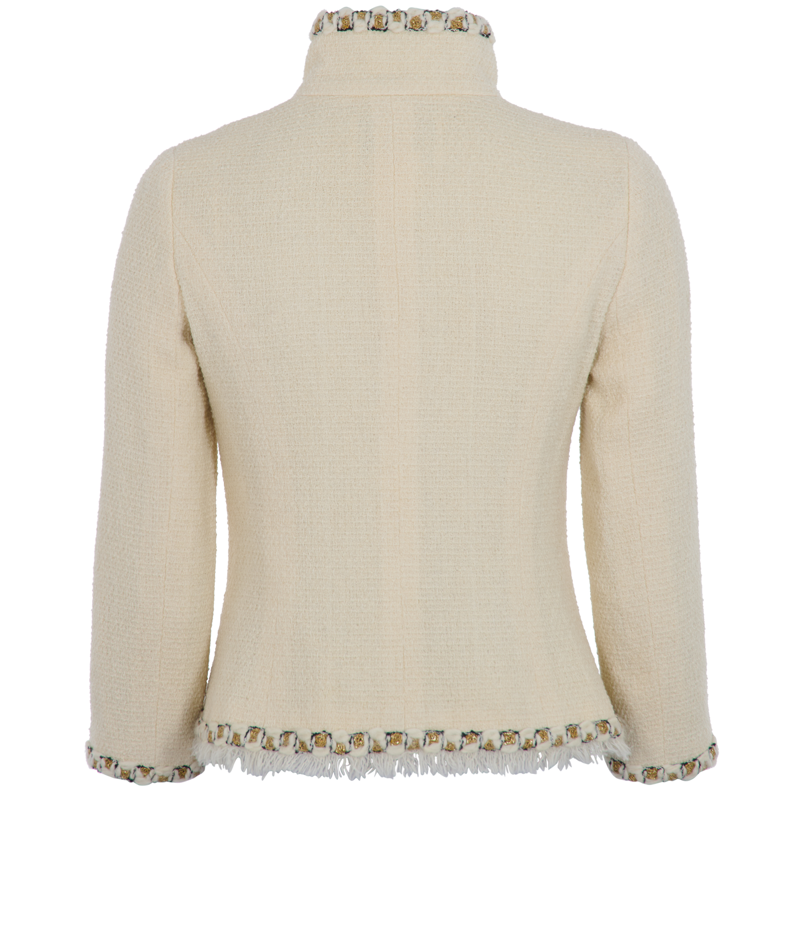 Chanel Gripoix Jacket, &pound;895, Clothing, Cream, Polyester/Wool, Back view