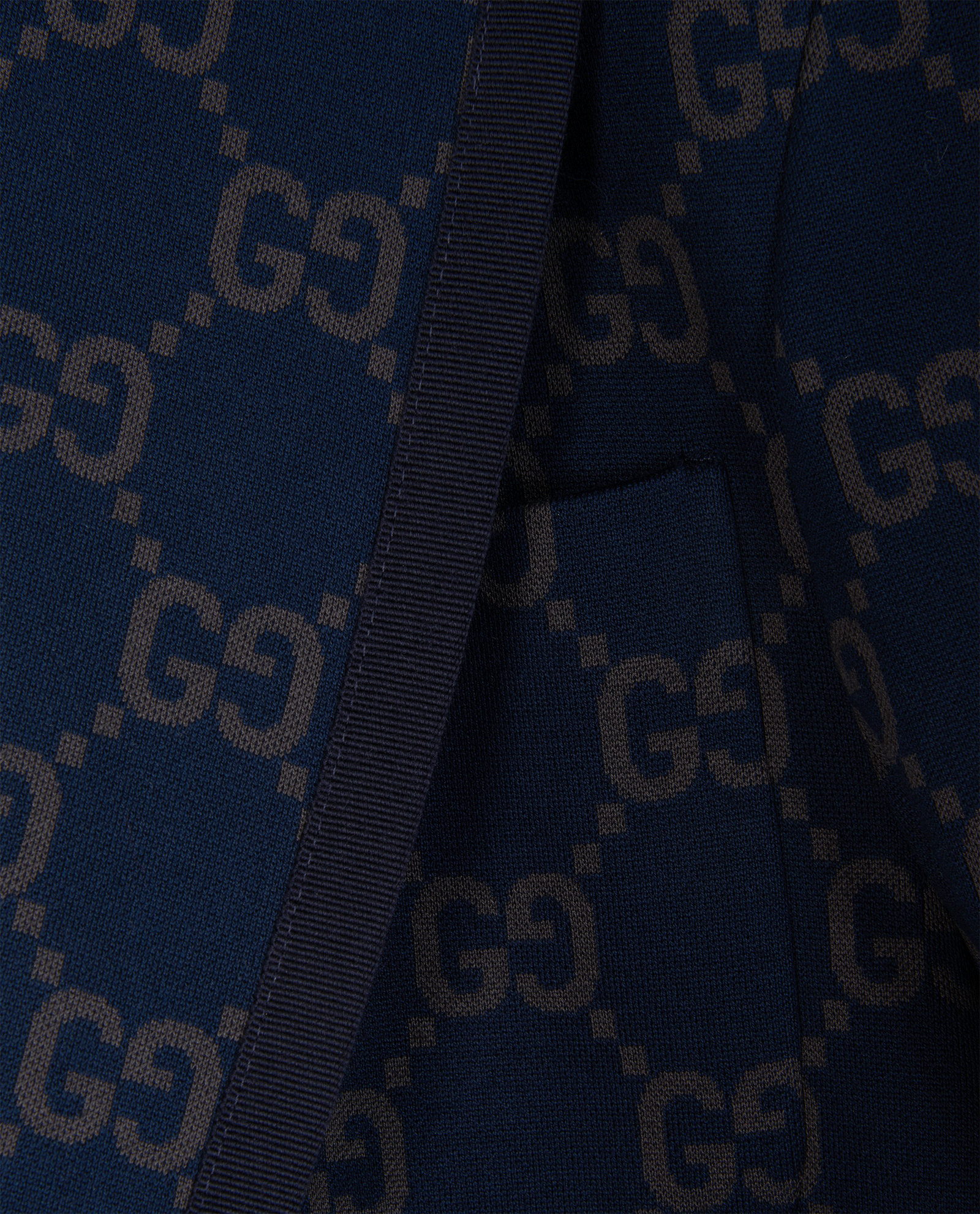 Gucci GG Supreme Single-Vent Blazer, &pound;650, Clothing, Navy, Cotton, Other view