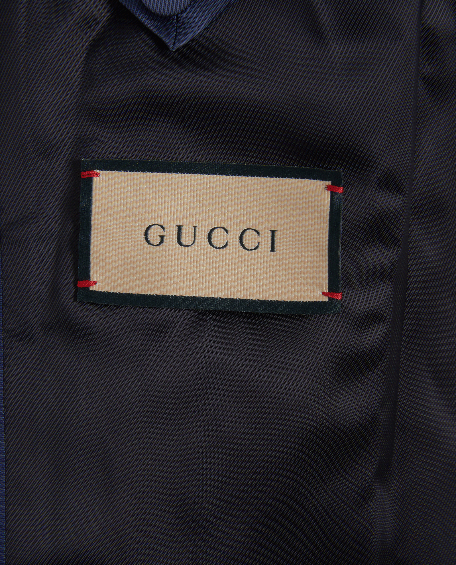 Gucci GG Supreme Single-Vent Blazer, &pound;650, Clothing, Navy, Cotton, Other view