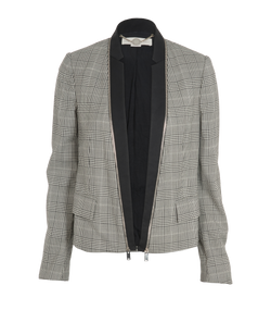 Stella McCartney Checked Blazer, Wool, Black, UK 10, 3*