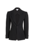 Bottega Veneta Single-Vent Blazer, &pound;550, Clothing, Black, Cotton/Viscose, Front view