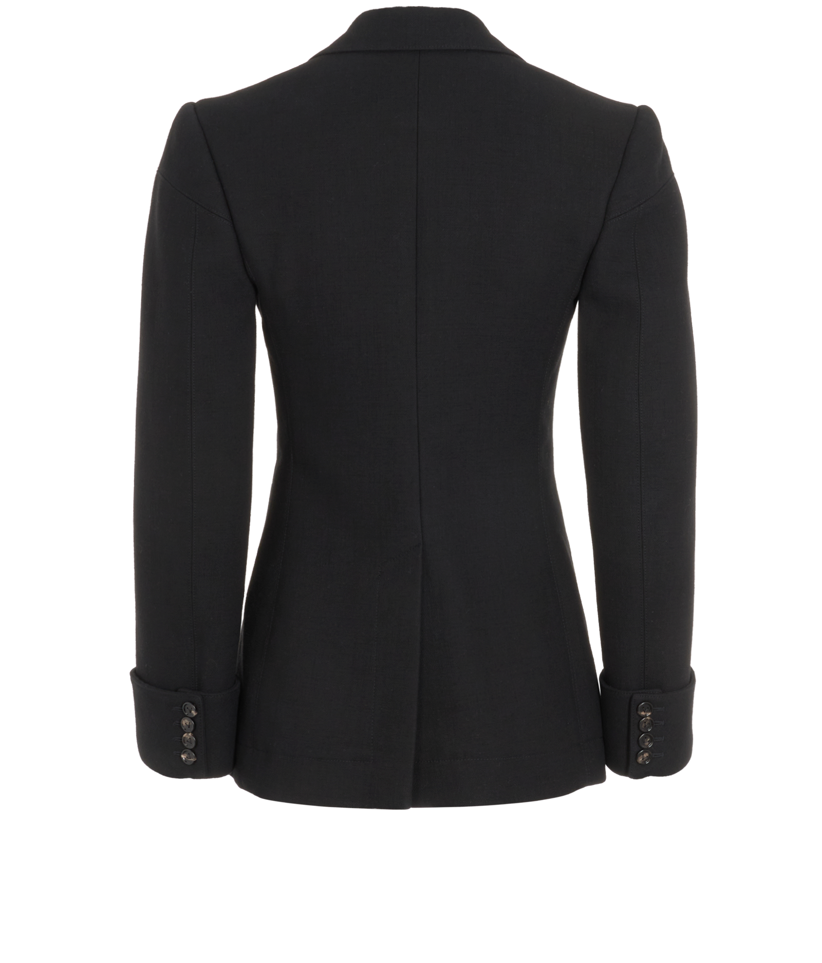 Bottega Veneta Single-Vent Blazer, &pound;550, Clothing, Black, Cotton/Viscose, Back view