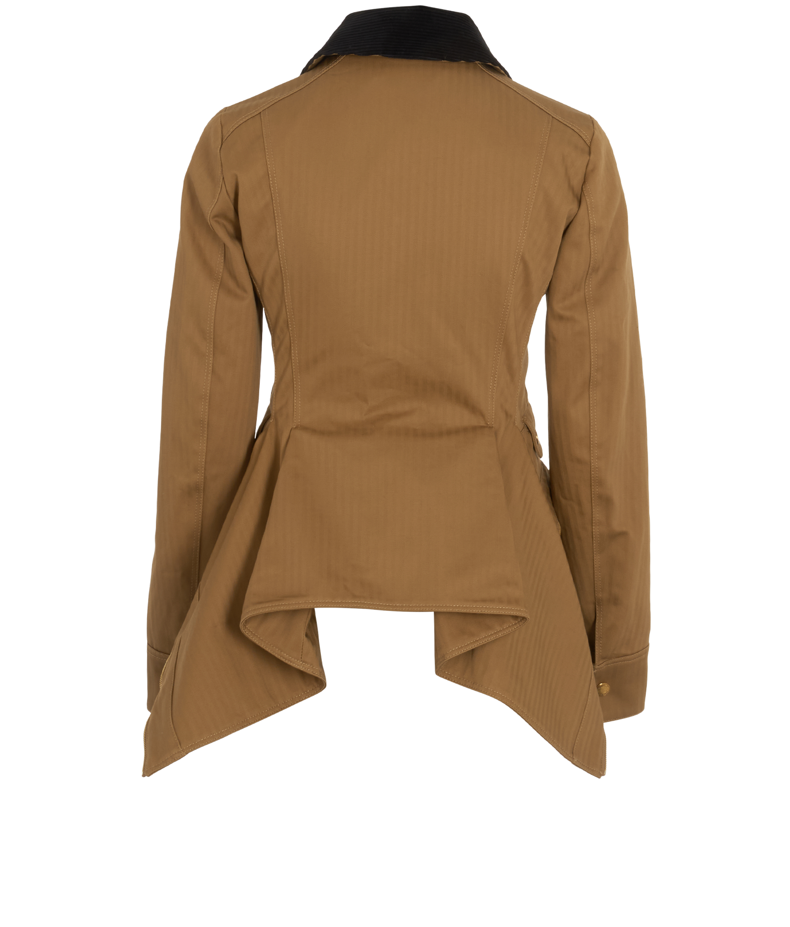 Alexander McQueen Herringbone Kickback Jacket, &pound;750, Clothing, Tan, Cotton, Back view