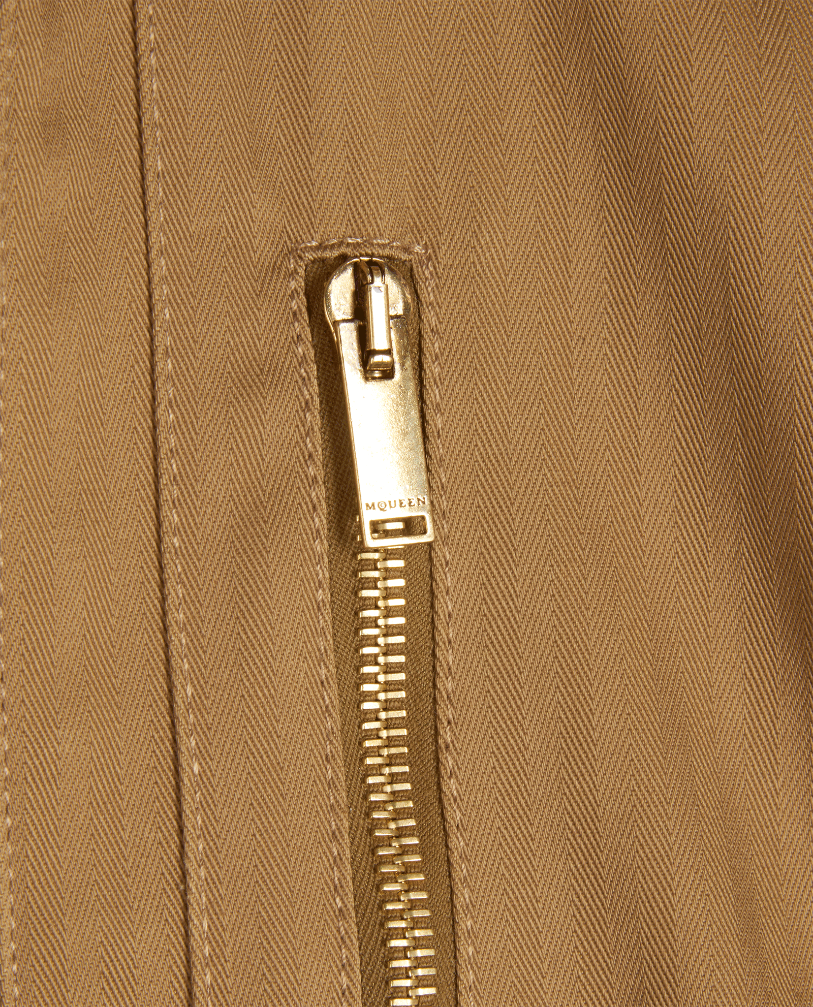 Alexander McQueen Herringbone Kickback Jacket, &pound;750, Clothing, Tan, Cotton, Other view