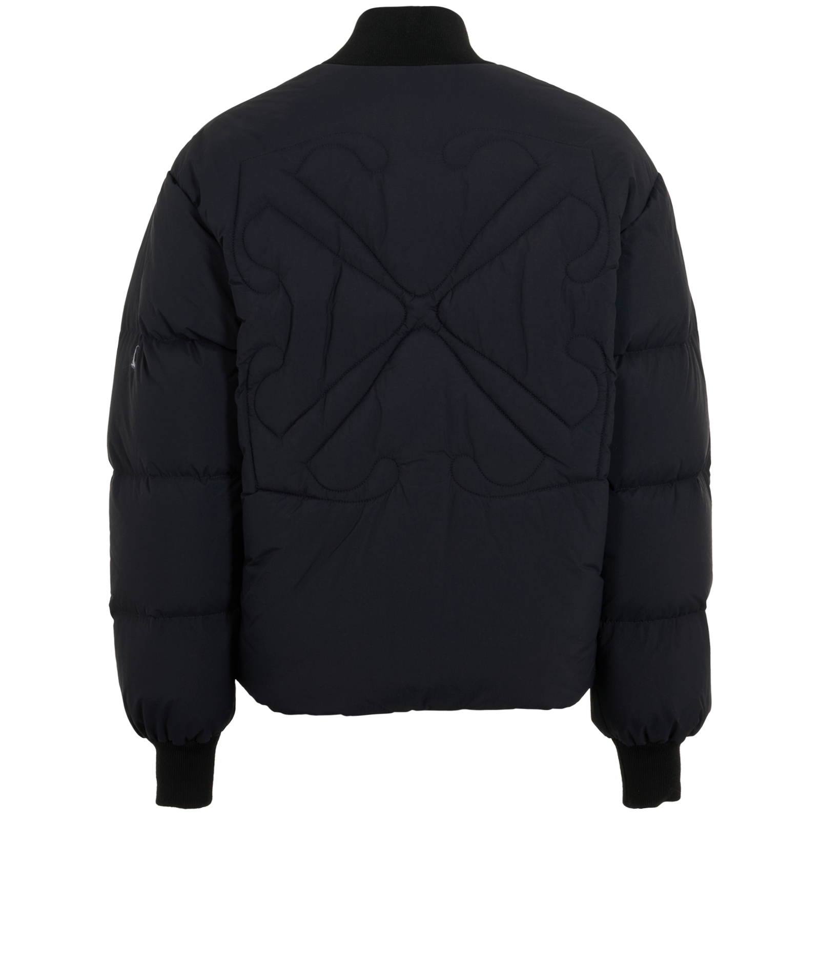 Off-White Matt Arrow Puffer, &pound;450, Clothing, Black, Polyester (Polymer), Back view