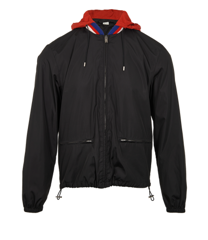 Gucci Logo Windbreaker, &pound;350, Clothing, Black, Nylon, Front view