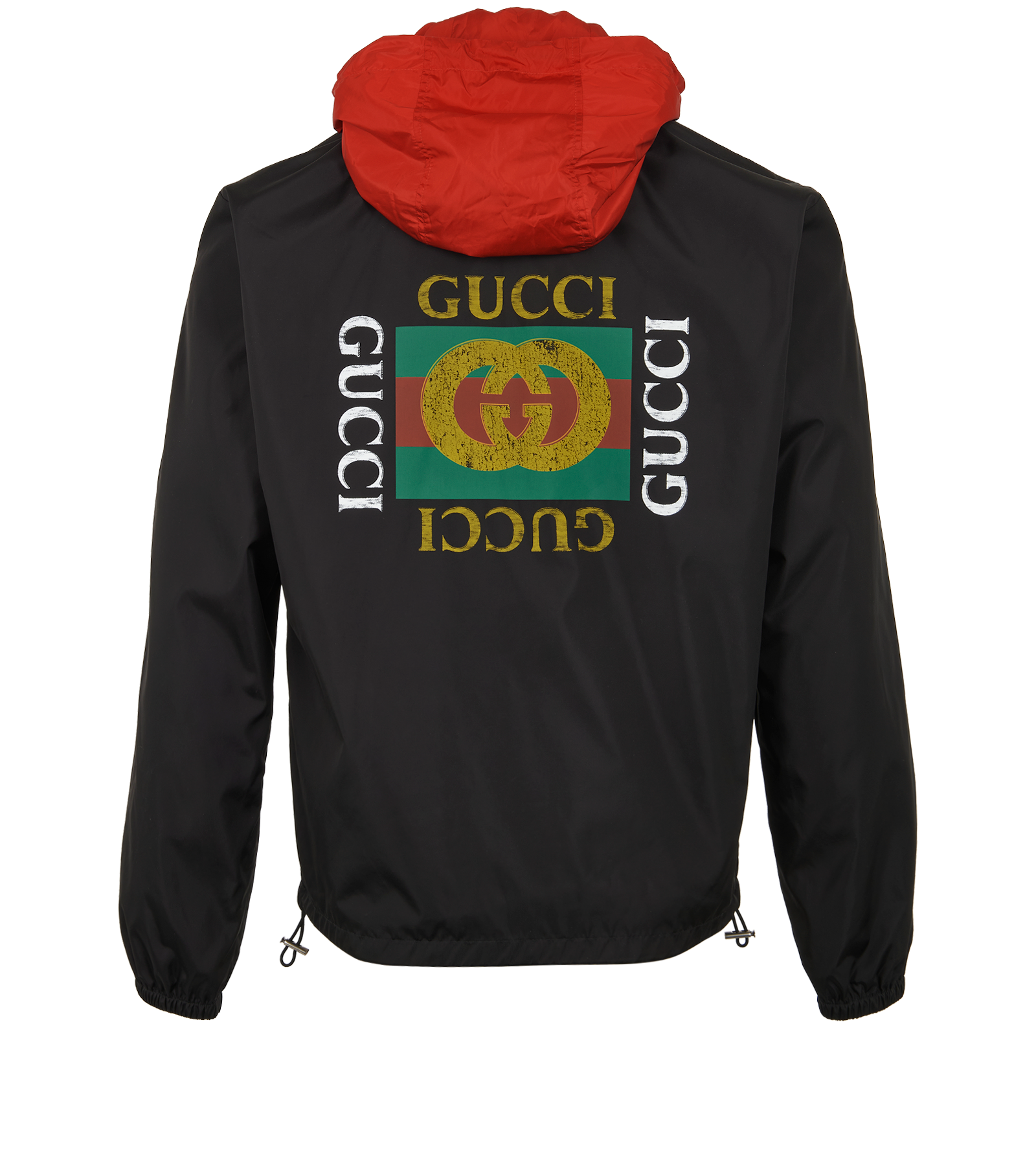Gucci Logo Windbreaker, &pound;350, Clothing, Black, Nylon, Back view