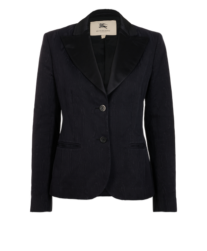 Burberry Single Breasted Blazer, &pound;130, Clothing, Black, Acetate, Front view