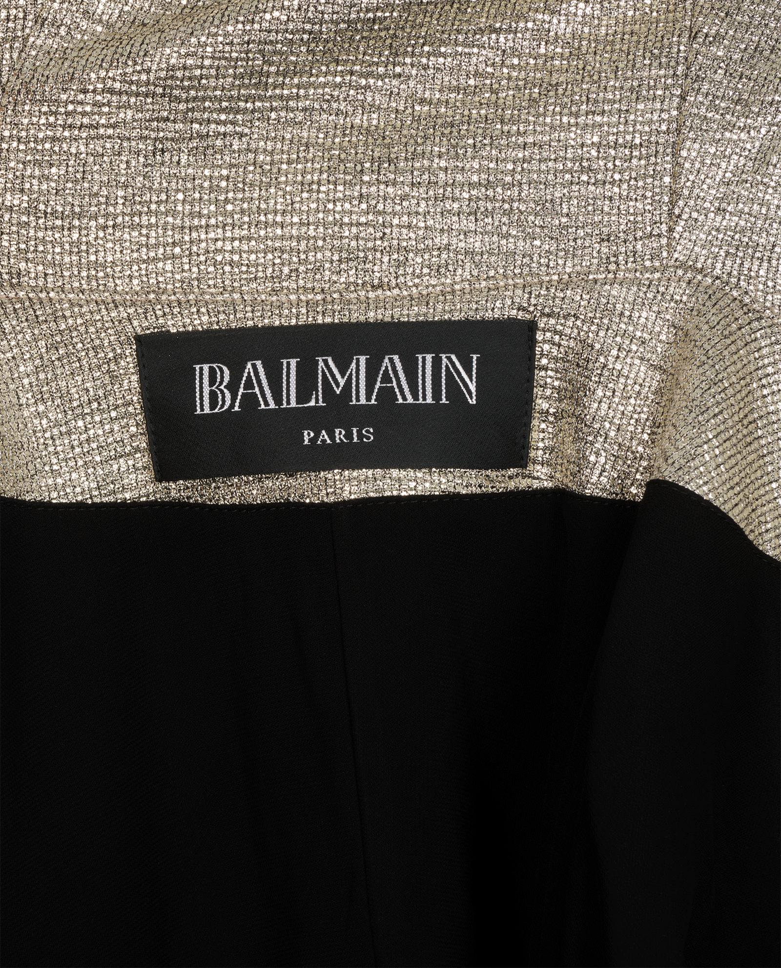 Balmain Hooded Metallic Wrap Blazer, &pound;350, Clothing, Gold, Polyester, Other view
