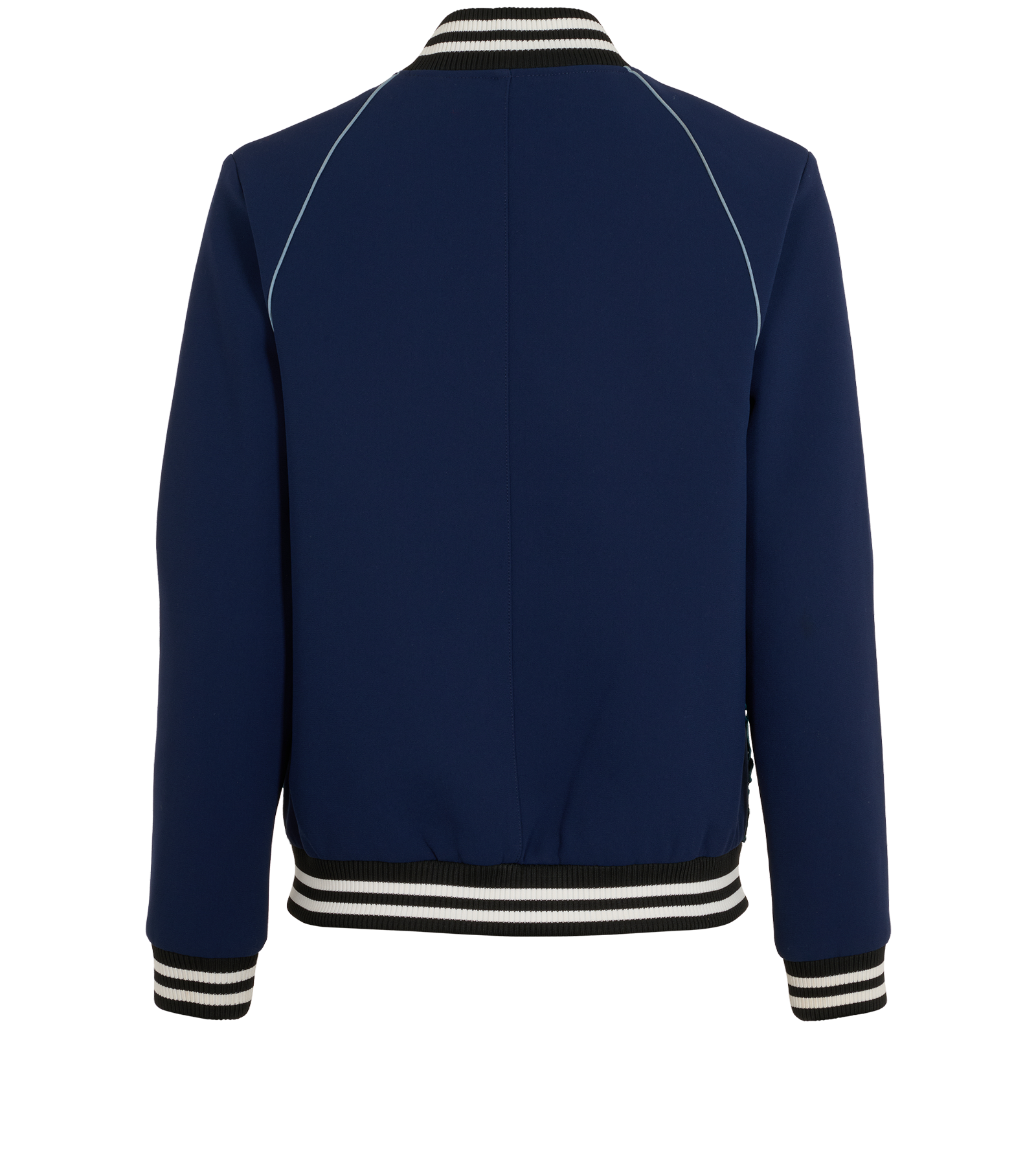 Self-Portrait Laced Bomber Jacket, &pound;150, Clothing, Green/Navy, Polyester, Back view