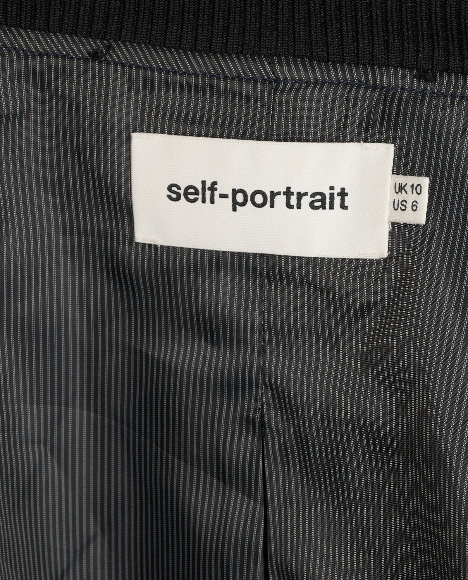 Self-Portrait Laced Bomber Jacket, &pound;150, Clothing, Green/Navy, Polyester, Other view