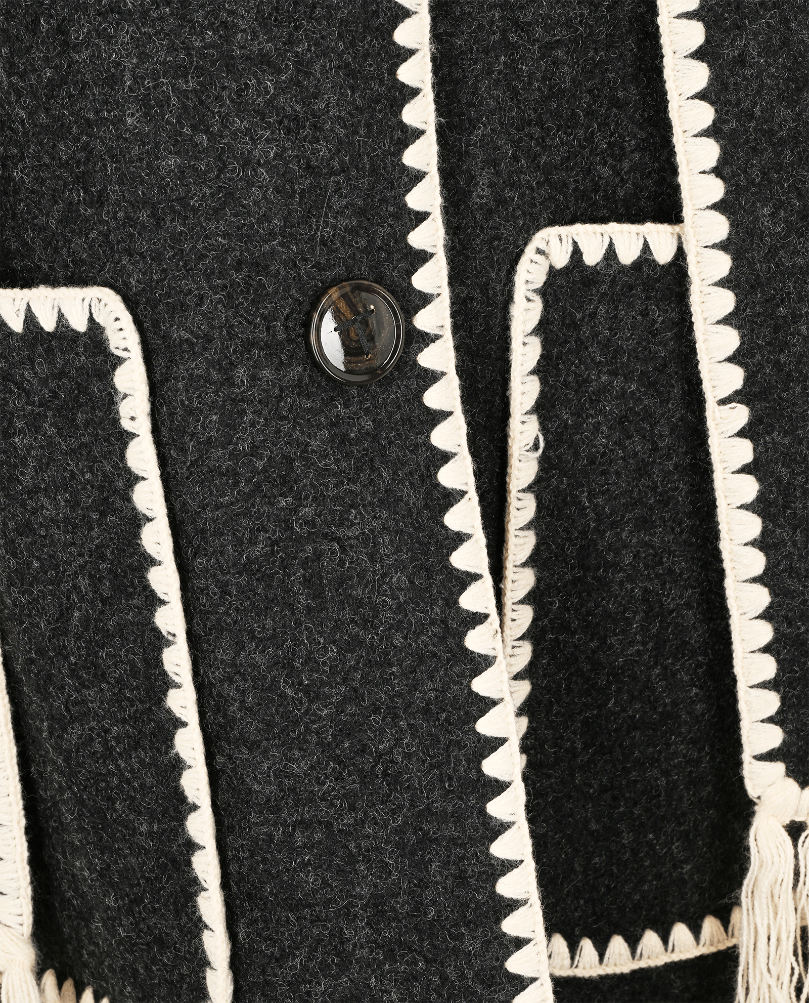 Toteme Embroidered Scarf Jacket, &pound;450, Clothing, Black, Wool, Other view