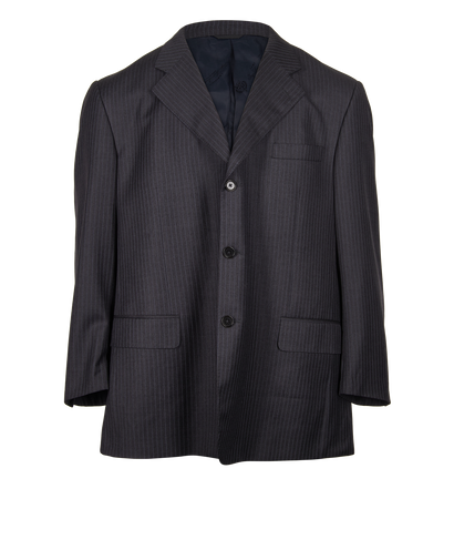 Loro Piana Pinstripe Blazer, &pound;395, Clothing, Grey, Wool, Front view