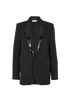Saint Laurent Sequins Blazer, &pound;295, Clothing, Black, Silk/Wool, Front view