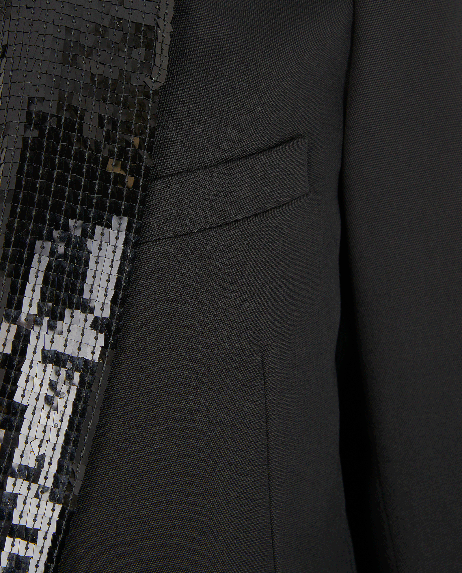 Saint Laurent Sequins Blazer, &pound;295, Clothing, Black, Silk/Wool, Other view