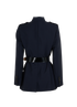 Gucci Belted Blazer, &pound;850, Clothing, Navy, Mohair, Back view