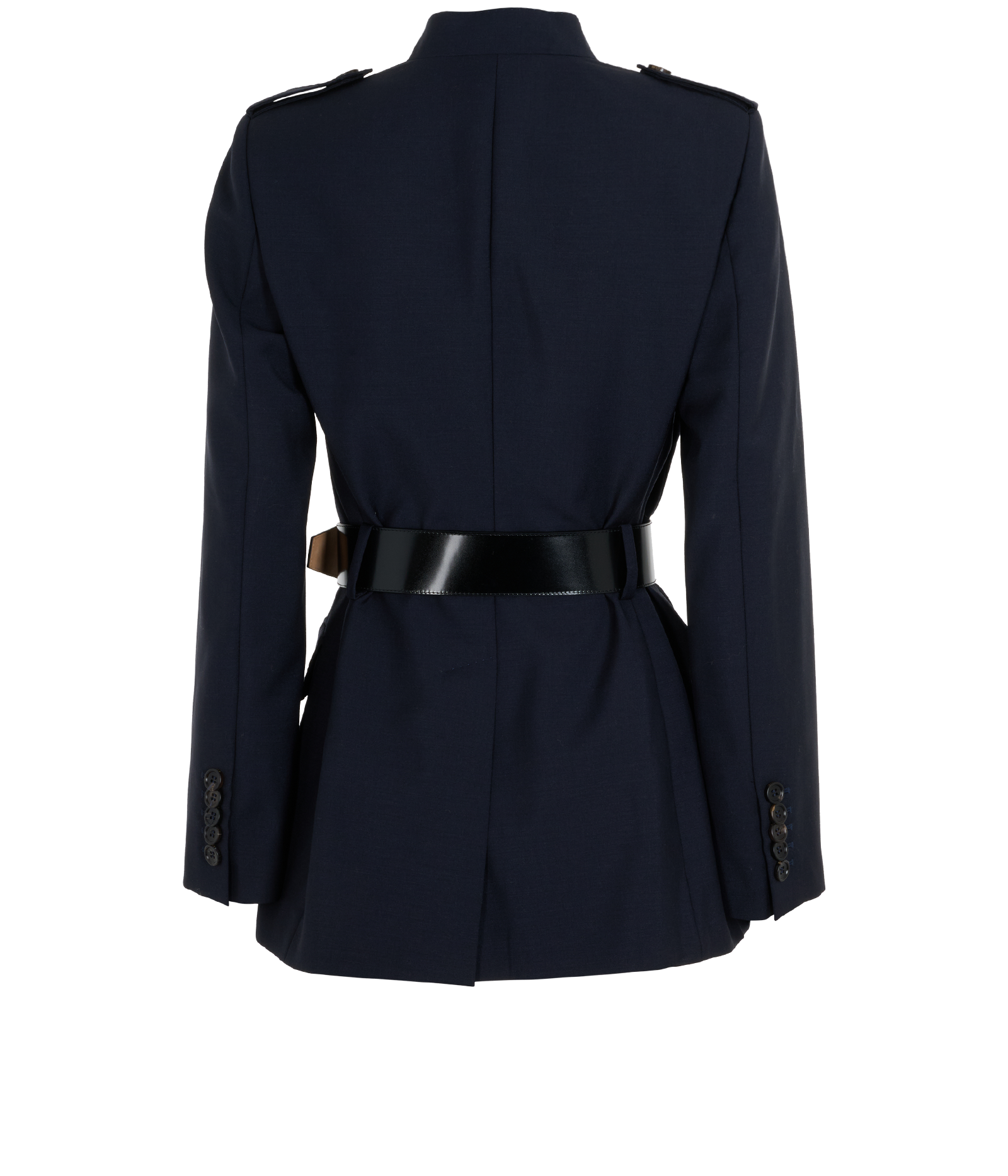 Gucci Belted Blazer, &pound;850, Clothing, Navy, Mohair, Back view