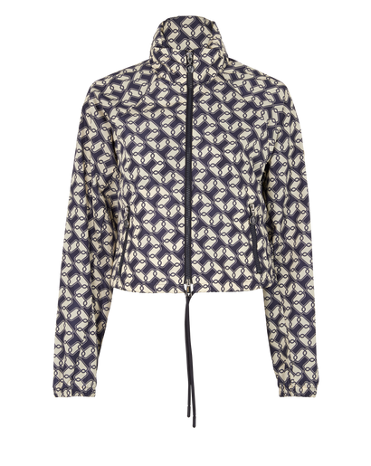 Moncler Marpessa Windbreaker, &pound;495, Clothing, Cream/Navy, Polyester, Front view