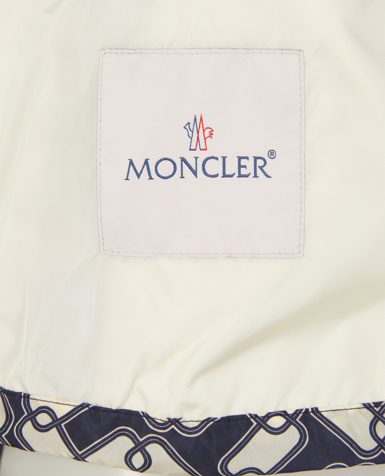 Moncler Marpessa Windbreaker, &pound;495, Clothing, Cream/Navy, Polyester, Other view