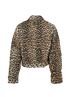 Ganni Leopard Print Jacket, &pound;150, Clothing, Black/Brown, Polyester Mix, Back view