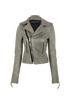 Balenciaga Biker Jacket, &pound;395, Clothing, Grey, Leather, Front view