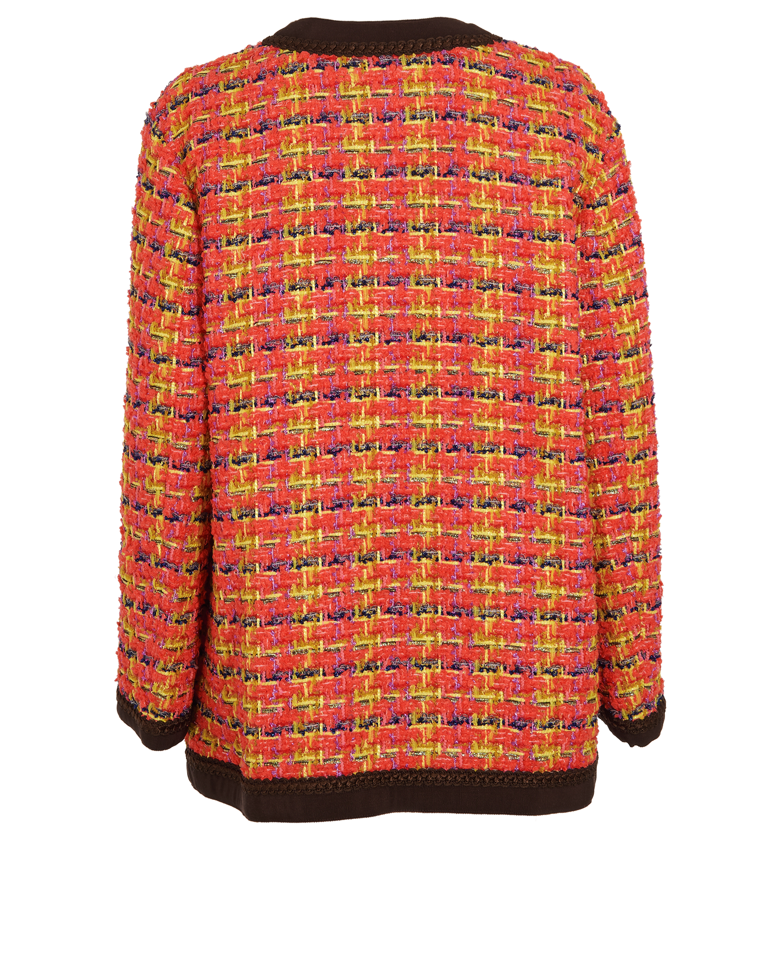 Gucci Tweed Jacket, &pound;595, Clothing, Pink, Cotton/Polyester (Polymer), Back view