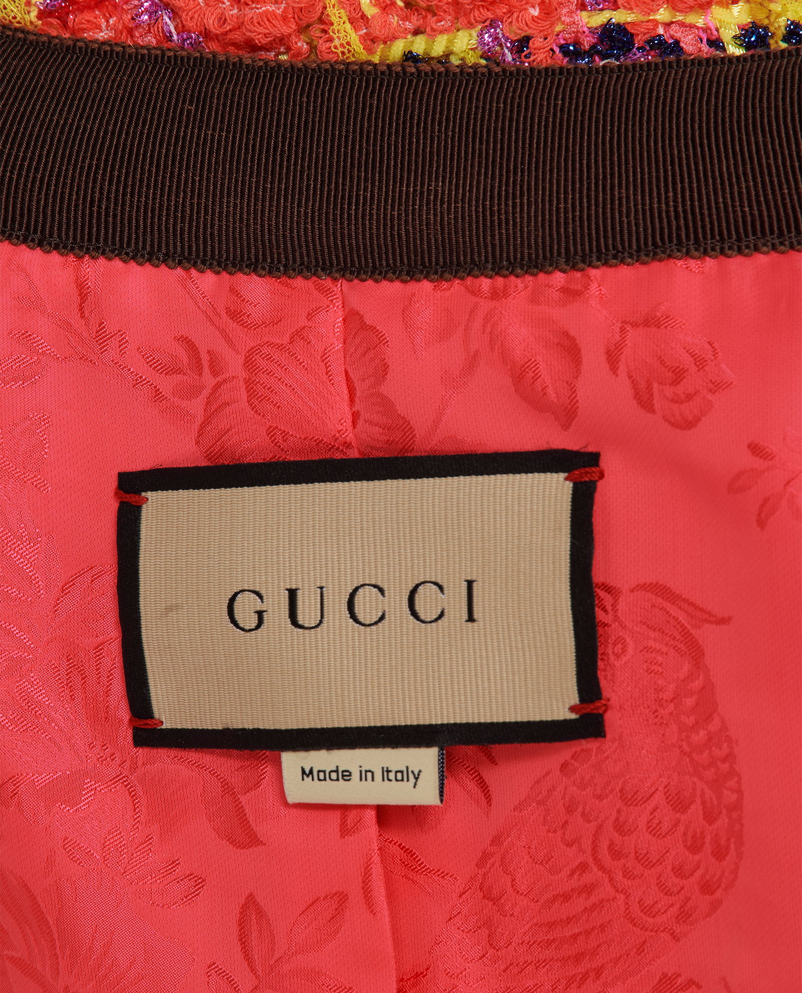 Gucci Tweed Jacket, &pound;595, Clothing, Pink, Cotton/Polyester (Polymer), Other view