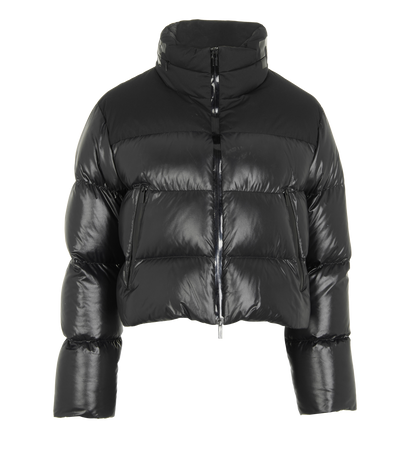 Moncler Jasione Puffer Jacket, &pound;320, Clothing, Black, Down Feathers, Front view