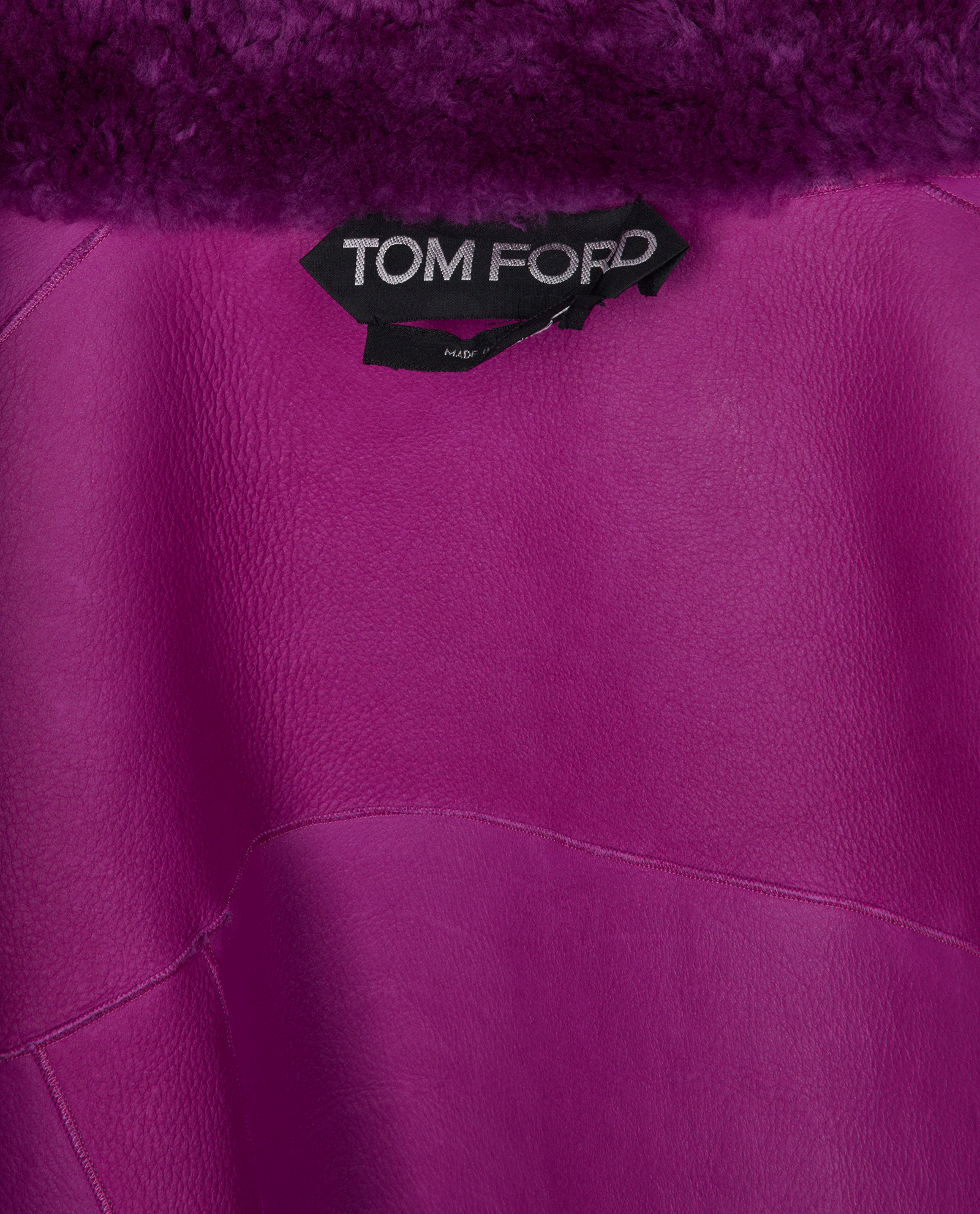 Tom Ford Buttoned Jacket, &pound;595, Clothing, Purple, Shearling, Other view