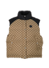 Gucci GG Supreme Puffer Gilet, &pound;950, Clothing, Beige/Black, Down Feathers, Front view